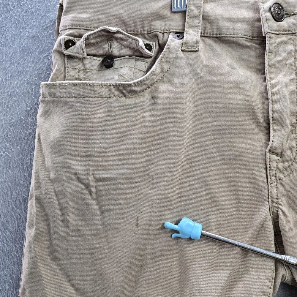 True Religion Men Pants 36 Brown Chino Geno Relaxed Slim Flap Pockets  32
